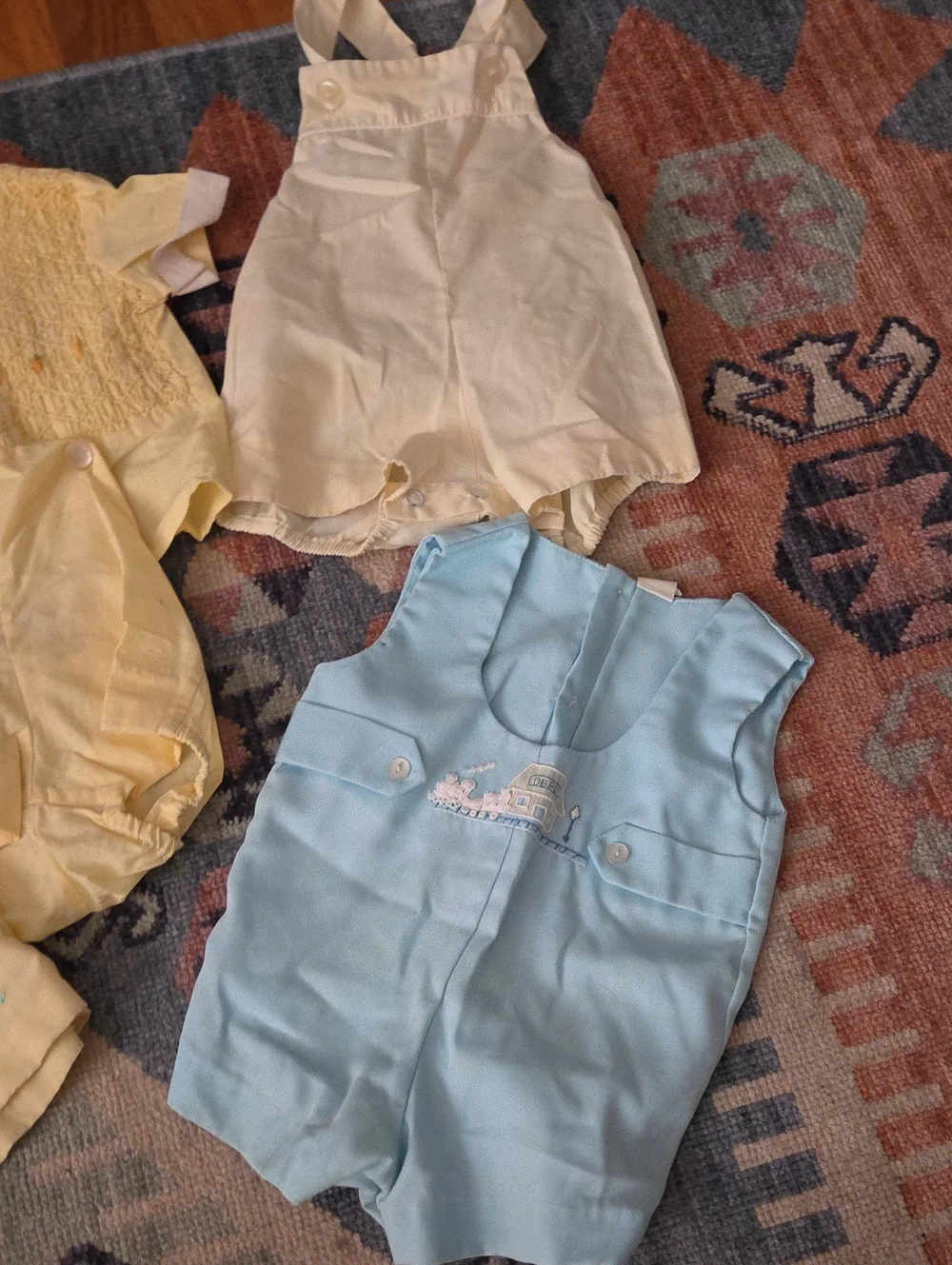 Vintage Pastel Baby Boy Lot 0-9 Months 10 Piece